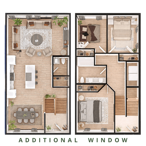 Floor plan for 3 beds, 1.5 baths